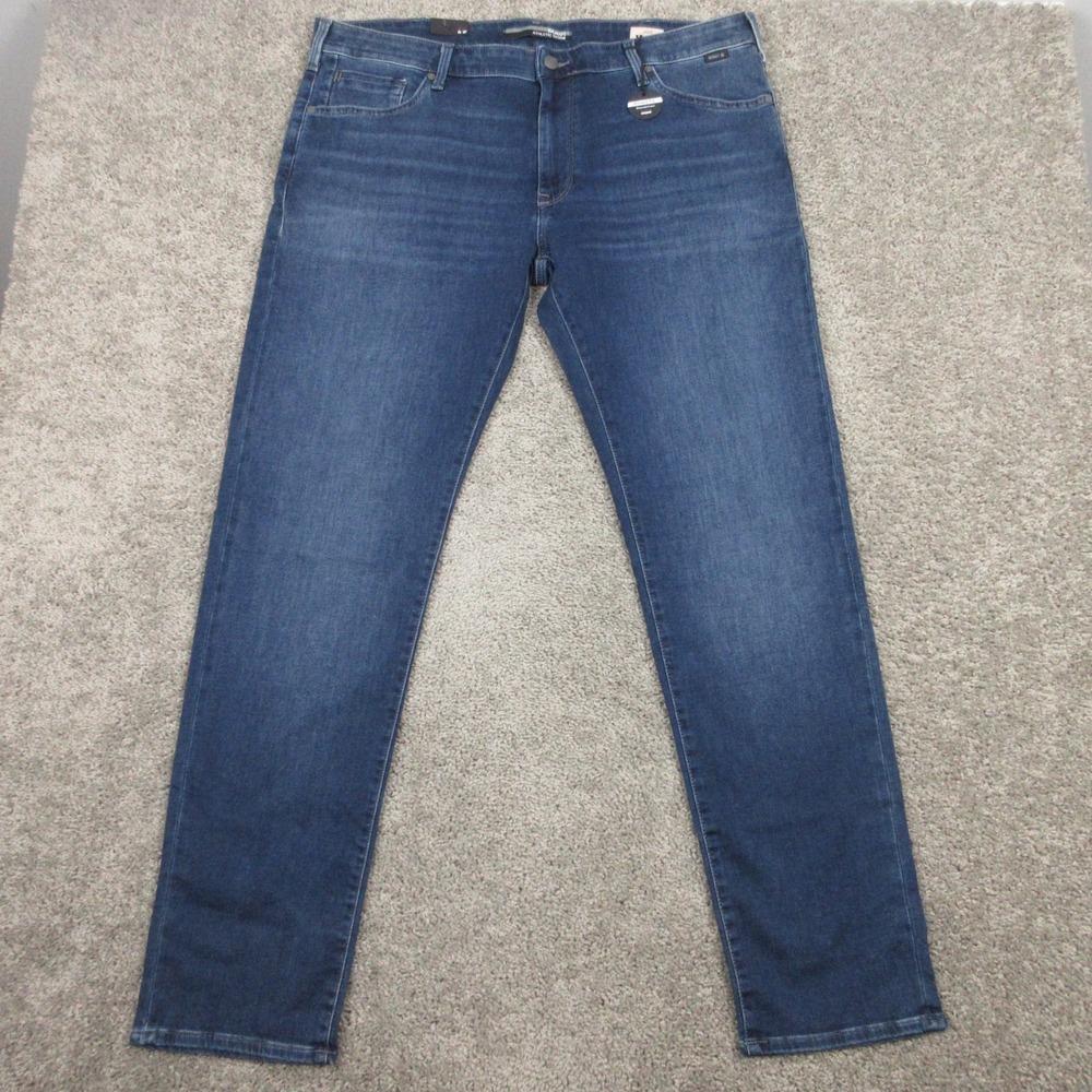 Mavi Jeans Mens 40x34 Blue Jake Slim Leg Flex Faded Whisker Zip Fly Denim Pants